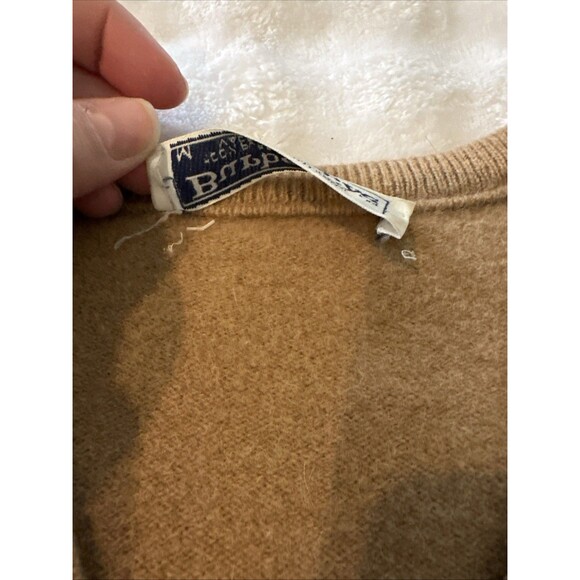 Burberrys Vintage Beige Women’s Size Medium 8-10 Lambs wool Sweater Brown Warm - Picture 4 of 16